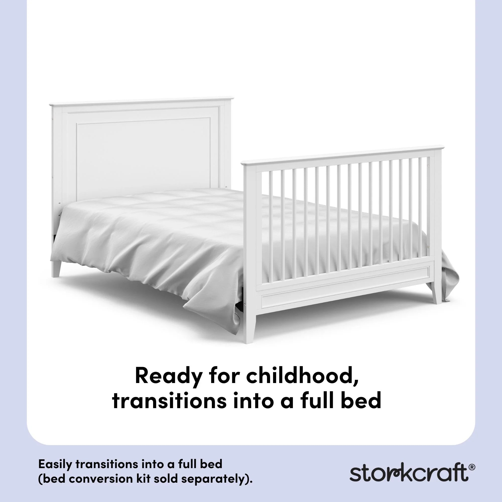 Solstice 5-In-1 Convertible Baby Crib, White