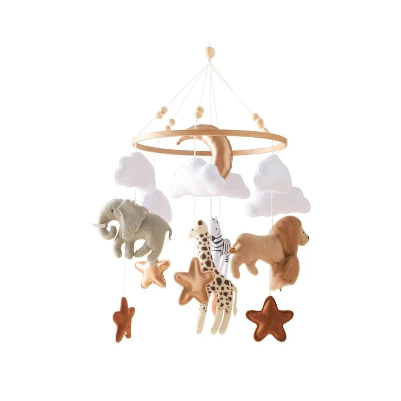 Wooden Baby Rattle Crib Mobile Holder for Newborns