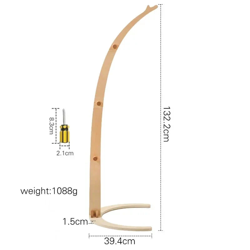 Wooden Baby Rattle Crib Mobile Holder for Newborns