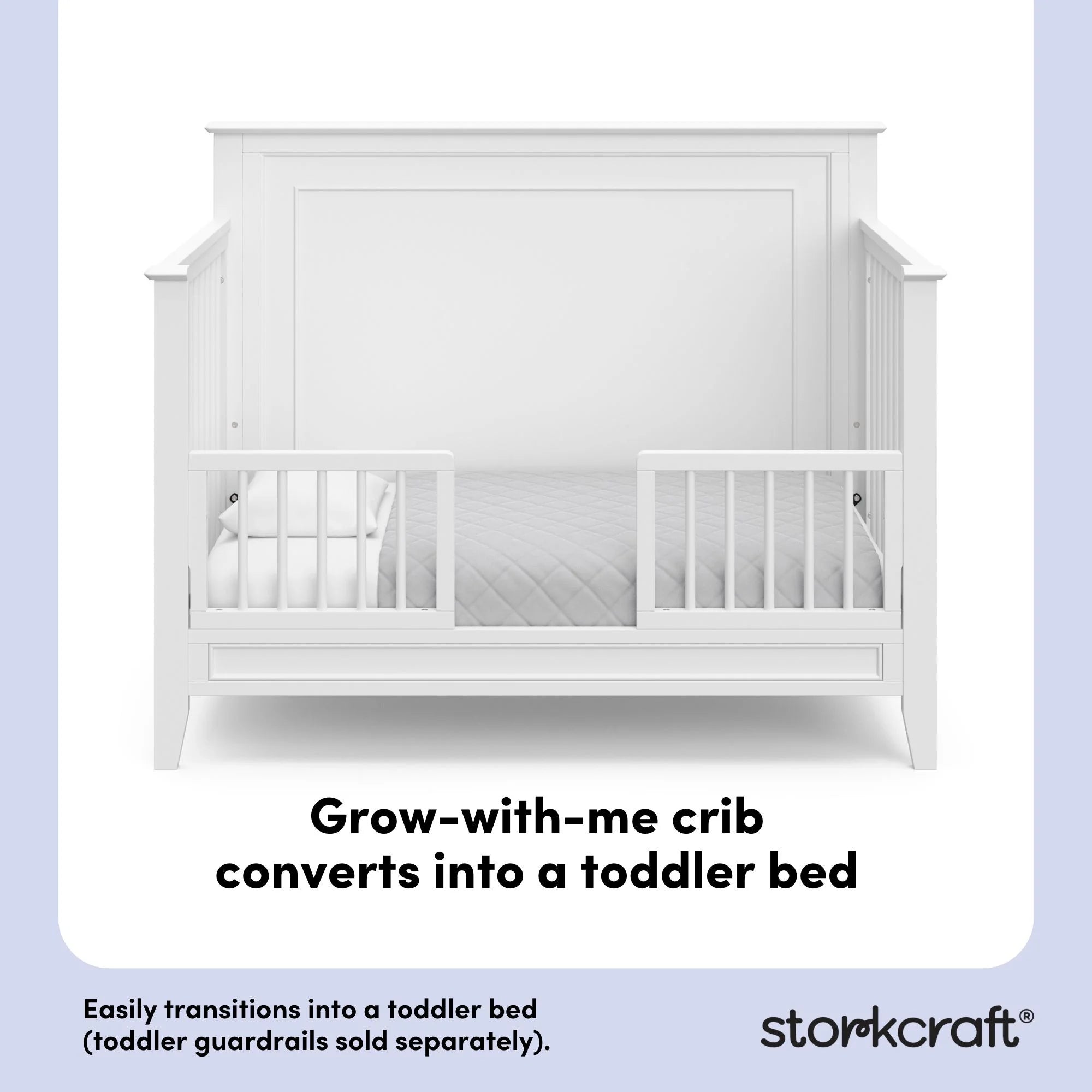 Solstice 5-In-1 Convertible Baby Crib, White